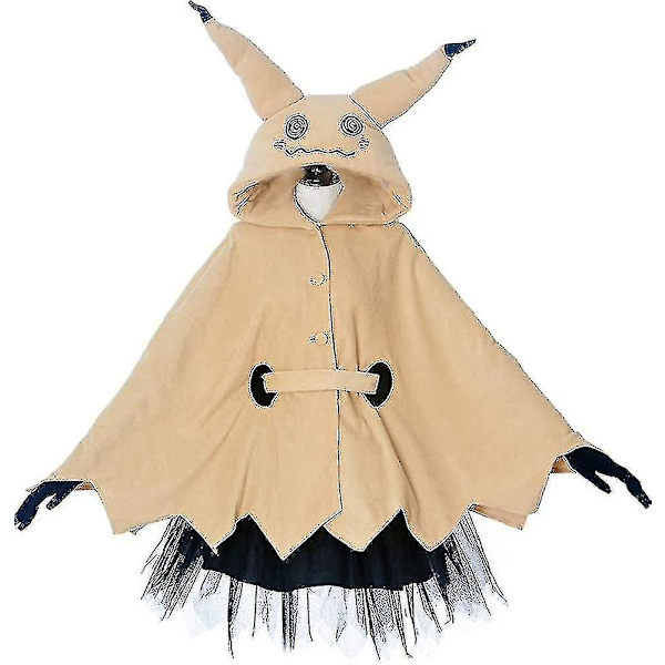 Miccostumes Mimikyu-mantel för kvinnor med kjol Bälte Handskar_y Large