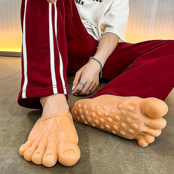 Design Roliga Tofflor Man Fotbeklädnad Familj Hushållsskor Herrar Stora Sommar Strandtofflor Pojkar Unisex Tofflor Gröna Bigfoot Roliga Interesting slippers 43