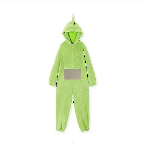 Hem 4 färger Teletubbies Cosplay för vuxna Rolig Tinky Winky Anime Dipsy Laa-laa Po Mjuk långärmad bit Pyjamas Kostym-utmärkt green M