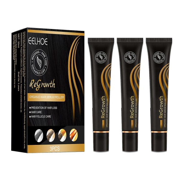 Leke Eelhoe Roll-on hårvårdslösning Massage förtätar hår, Polygonum Multiflorum för att förhindra hårbotten och hårrotsnäringslösning 2pcs
