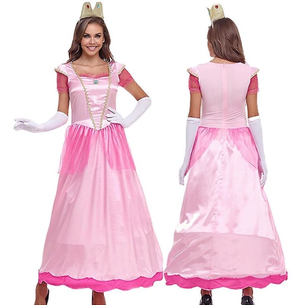 Prinsessdräkt för kvinnor, balklänning för flickprinsessan, Halloweenkostym för vuxen Q2 M