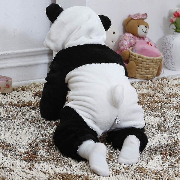 Småbarnsdinosauriedräkt Söt huvadräkt för barn Halloween 18 24 Months Panda