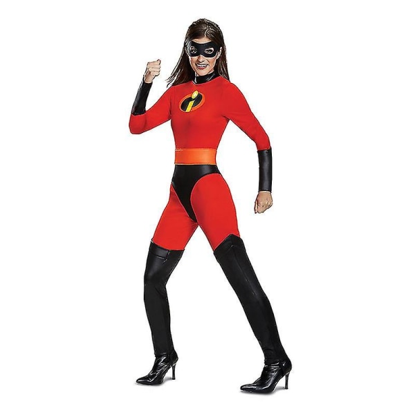 The Incredibles Costume Jack Parr Cosplay Jumpsuit Incredibles Bob Parr Cosplay Vuxen Kid Bodysuit Mask Kostym Halloween Costume _iu Female 120