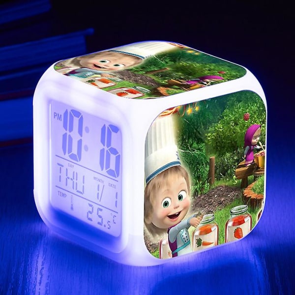 Masha And The Bear Alarm Clock Led Night Light Style D