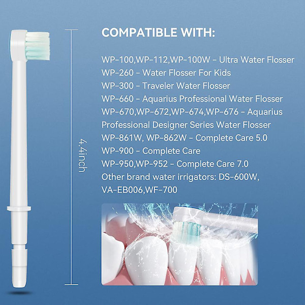 Ersättningstips för Waterpik Water Flosser Classic Jet Tips Waterpik Ersättningsdelar och andra orala irrigatorer Set A