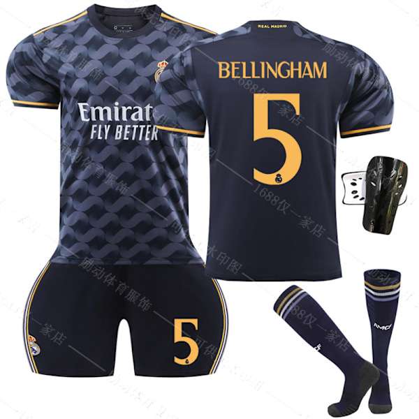 2324 Ny Real Madrid bortaställ 5 Bellingham fotbollströja för barn och vuxna as the picture #XS