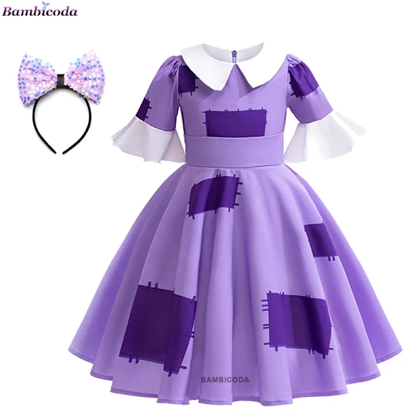 2024 Anime Pomni The Amazing Digital Circus Cosplay Kostym Barn Overall Halloween Kostym Purim Barn Kostym Cartoon Cos 7-8T(140) b3