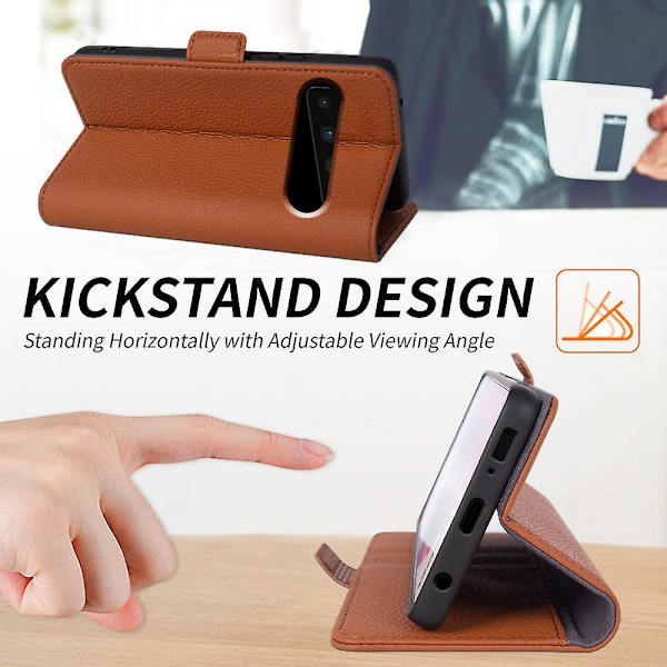 För Samsung Galaxy S10 Plus anti-scratch Litchi Texture Äkta kohud Läder+tpu Telefon Case Light Brown