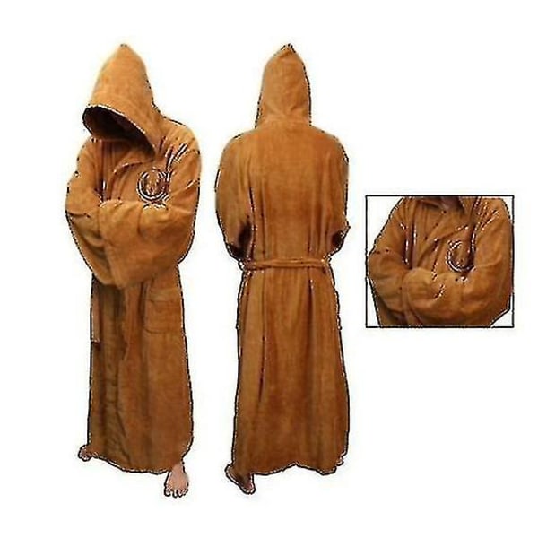 Star War Badrock Jedi Sith Huva Morgonrock Kappa Mjuk fleece Morgonrock Julklapp black M