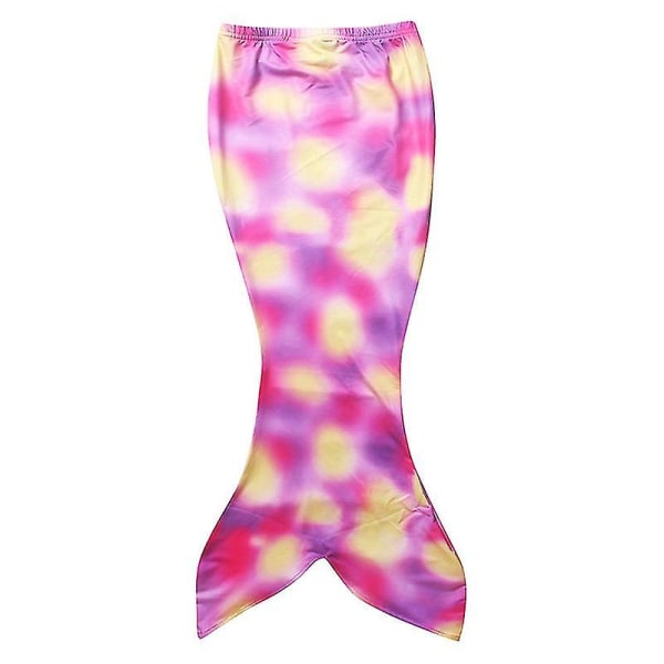 Kids Girl Mermaid Tail Bikini Set Beachwear Simning Badkläder Baddräkt Purple Yellow 5-6 Years
