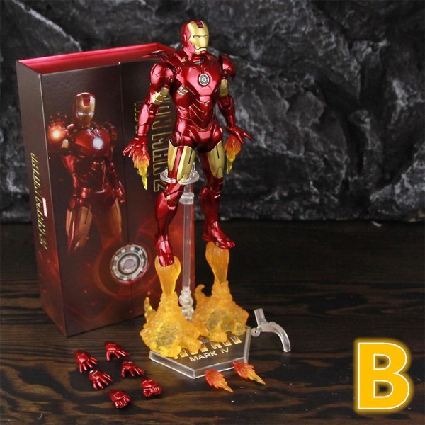 Zd Toys Marvel Iron Man Mk1 Mk2 Mk3 Mk4 Mk5 Mk6 Mk7 Mk42 Mk43 7&quot; Film Actionfigur Iron-man Mark 1 2 3 4 5 6 7 42 43 Legends C MK4 B - Boxed