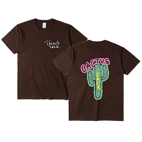 Travis Scott Cactus Jack Neon Cactus Oversized kort ärm 棕色 M