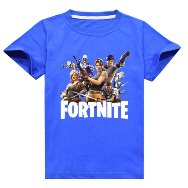 Fortress Night T-Shirt Tryckt Trendig T-Shirt F7 navy blue 120cm