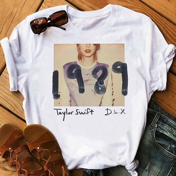 Taylor Swift album tryck kort nivå T-shirt dam topp GH1019-E M