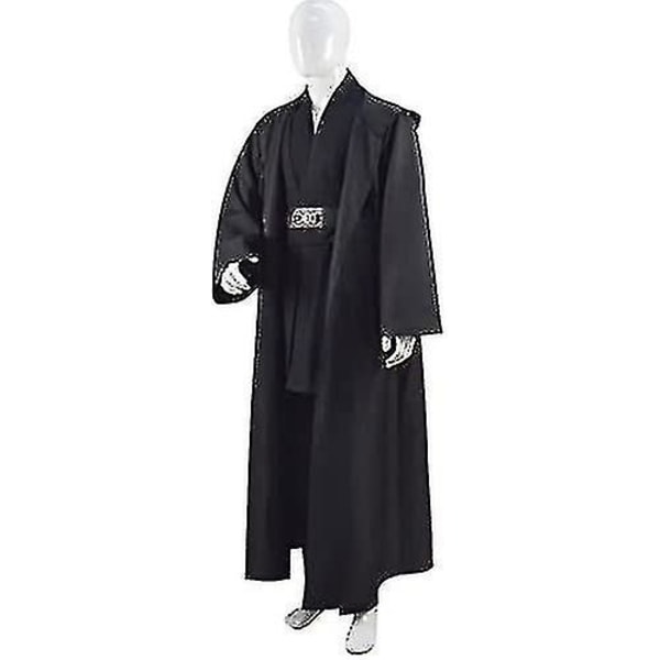 Vuxen Tunika Kostym För Jedi Outfit Skywalker Halloween Cosplay Kostym Huvrock Kappa Full Set Uniform Tre versioner White Large