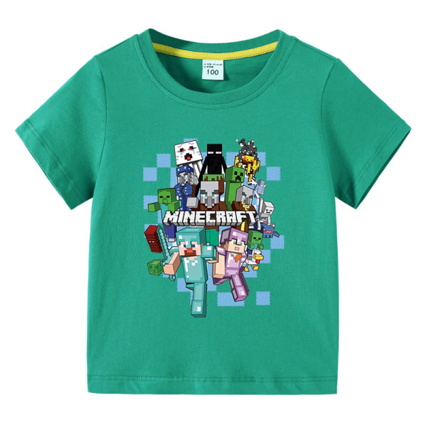 Minecraft Barn Sommar T-shirt grön 150cm