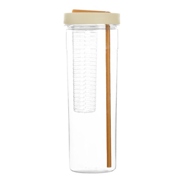 Drickskopp med sugrör och lock, resekopp för lemonad, smoothie & juice, återanvändbar 700 ml plastgul yellow