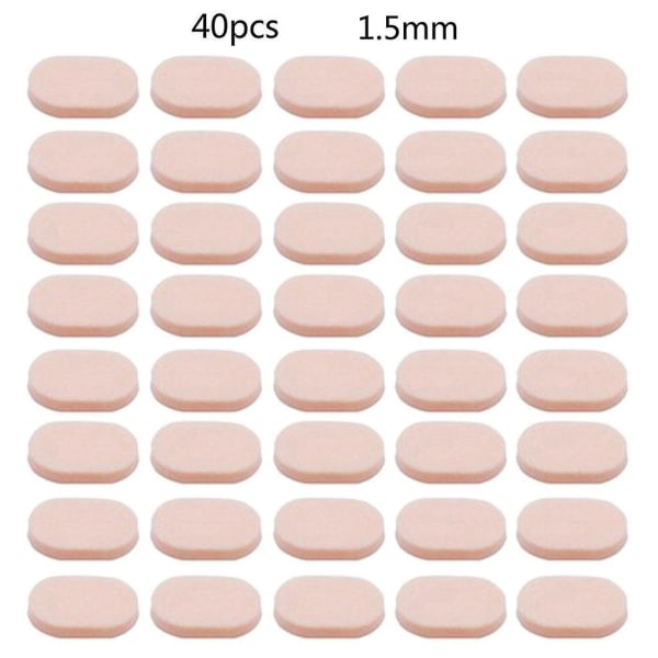 40 delar självhäftande nässkydd för glasögon, solglasögon, läsglasögon Skin color Oval 1.5mm