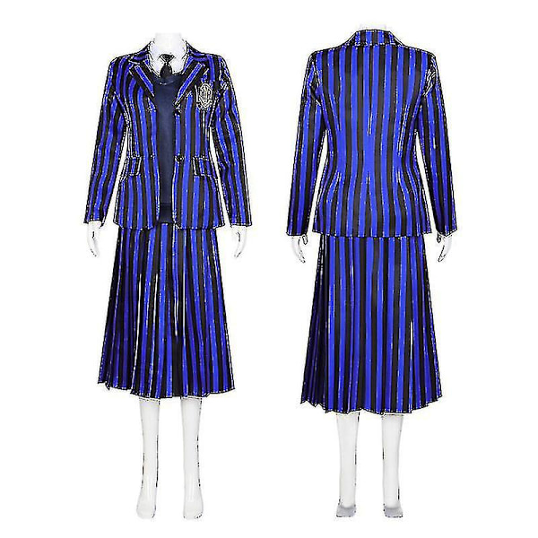 Onsdag Cosplay kostym Enid Sinclair klä upp för vuxna Barn Nevermore Academy School Uniform Halloween Carnival kostym Vest not included 130