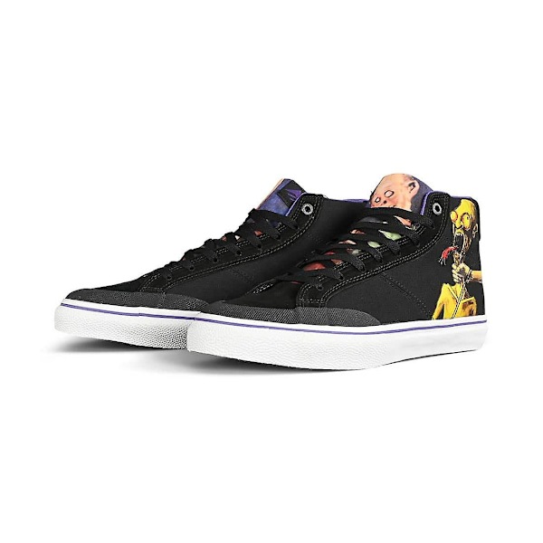 Emerica x Dinosaur Jr Omen Hi Skate Skor - Svart/Lila Black UK 12 / EU 47