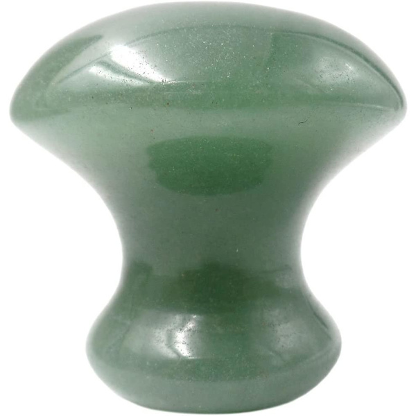 Gua Sha Massagverktyg, 2 st Svampformad Rosakvarts / Grön Aventurin Jade Sten Kristall Guasha Skrapsten null none