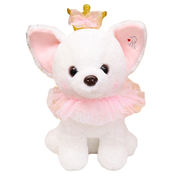 Söt krona Chihuahua plysleksaker F3 Pink 25cm