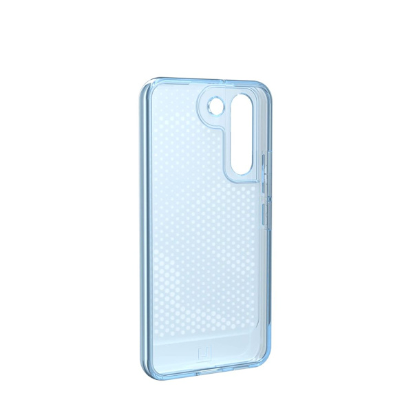 [U] av UAG Designad för Samsung Galaxy S22 Ultra Case Clear Ice Lucent Slim Fit Lätt Snygg Transparent Slagtålig skyddande cerulean galaxys22[6.1-inch]