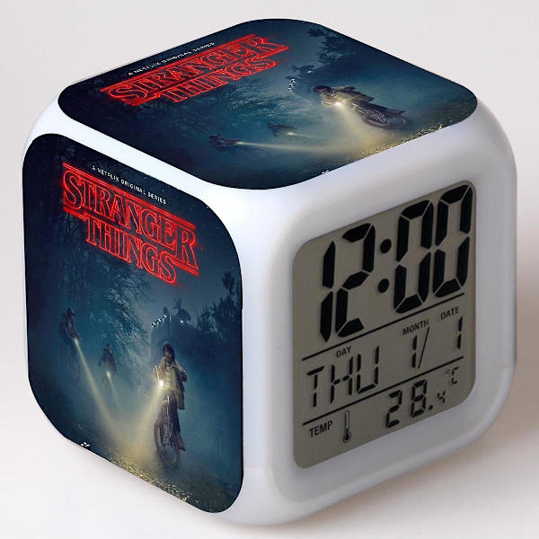 Stranger Things färgglada digital väckarklocka-stil O