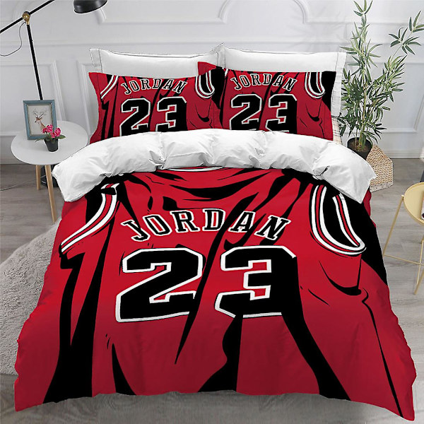 Jordan-23# Jordan Digital Printing Tredelad 3d Trapets Logotyp Quilt Cover Air Örngott