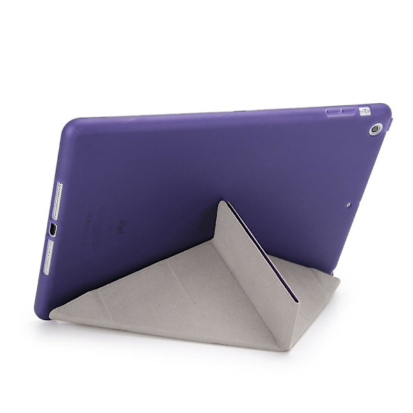 För Ipad 9.7 (2018) / 9.7 (2017) Origami Smart Pu Leather + Tpu Tablet Case Purple