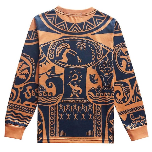 Moana Maui Kostym Pyjamas Set Barn Pojkar Nattklänning Sovkläder Outfit 9-10 Years