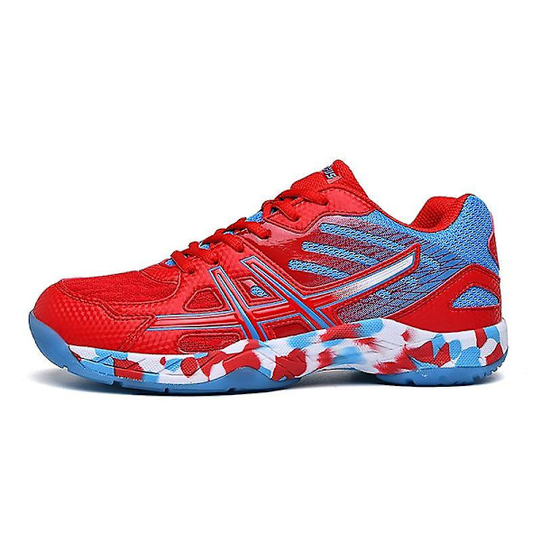 Dam/män Halkfri sport Mjuk lätt badminton, volleyboll, tennisskor L08 Red 35