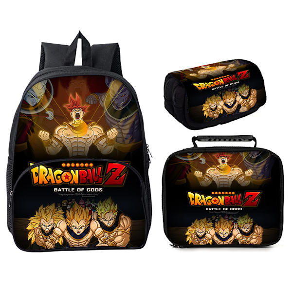 Dragon Ball Student Skolväska Tredelad Set 16 Inch Style 10
