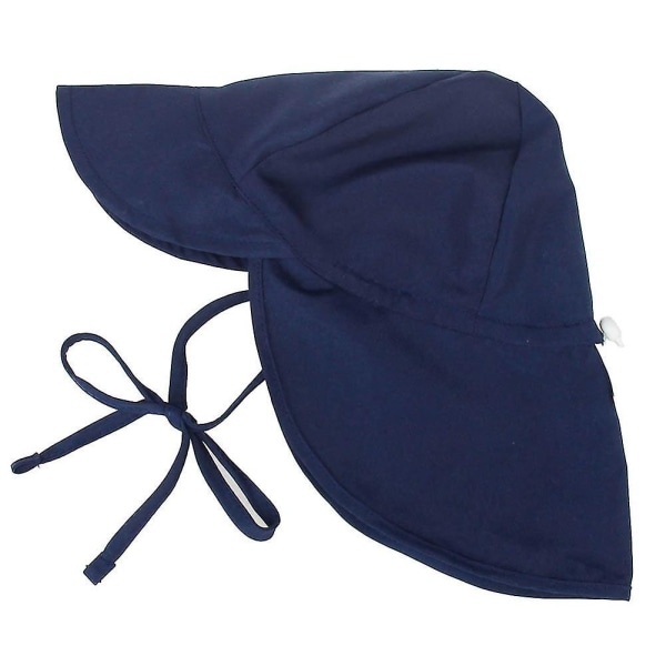 Sommar Solhatt Hals Cover Beach Flap Cap Andas För Barn Pojke Flicka Navy Blue S