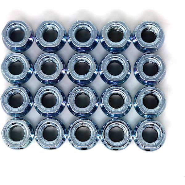 White Knight Wheel Lug Nuts - 1304-1S-20AM, 20 Pack, 1/2 20 Lug Nuts Open-end Bulge Acorn Chrome Lug Nuts, stål, elegant kromfinish, Eas