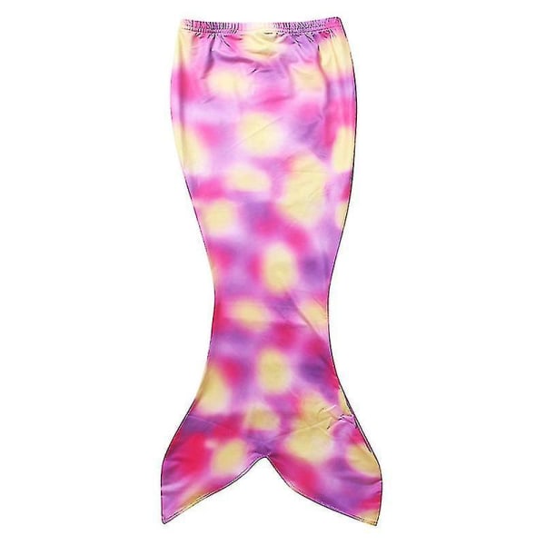 Kids Girl Mermaid Tail Bikini Set Beachwear Simning Badkläder Baddräkt Purple Yellow 6-7 Years