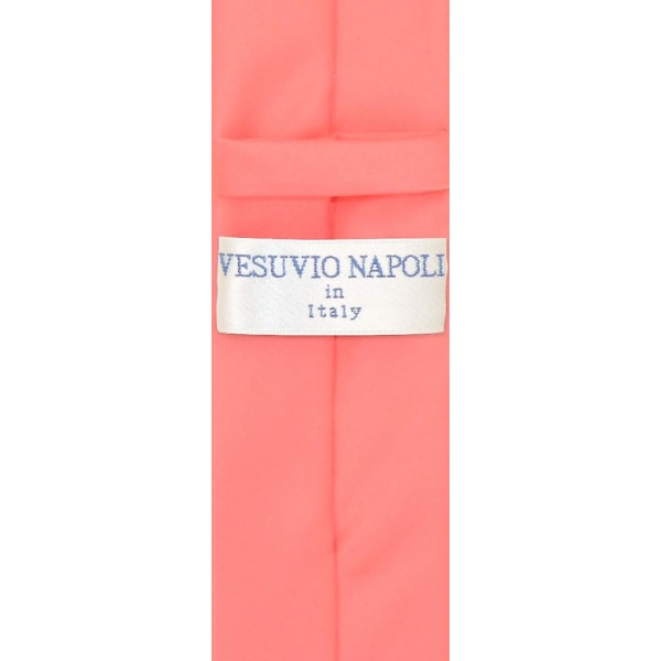 Vesuvio Napoli Skinny 2,5" Slipsnäsduk Herr Set Coral Pink One Size