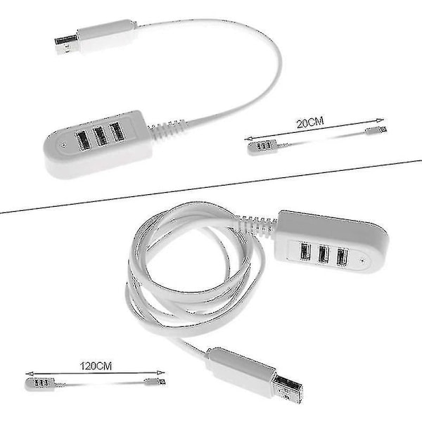 High Speed ​​3 Ports USB 2.0 Hub Extension Splitter för bärbar dator Laddning null none