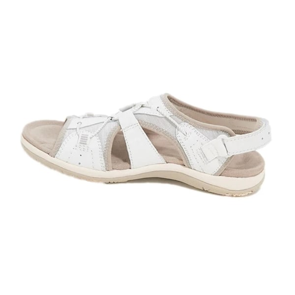 Sandaler Ultra Comfort pour femmes Chaussures de plage d’été avec support de voûte plantaire pour la randonnée A Blanc 35