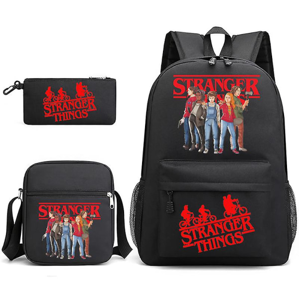 Stranger Things Ryggsäck Skolväska Three Piece-q