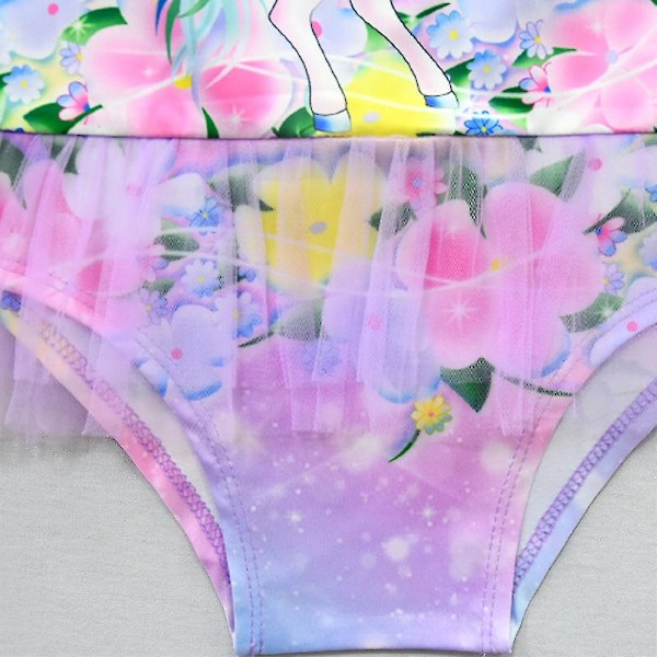 5-9 år Flickor Unicorn Swimsuit Baddräkt Baddräkt Summer Beach_c 6-7 Years