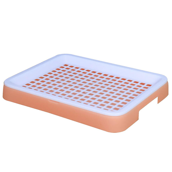 Kanin ströbricka med galler smådjur marsvin hamster bur Toalett Pink White