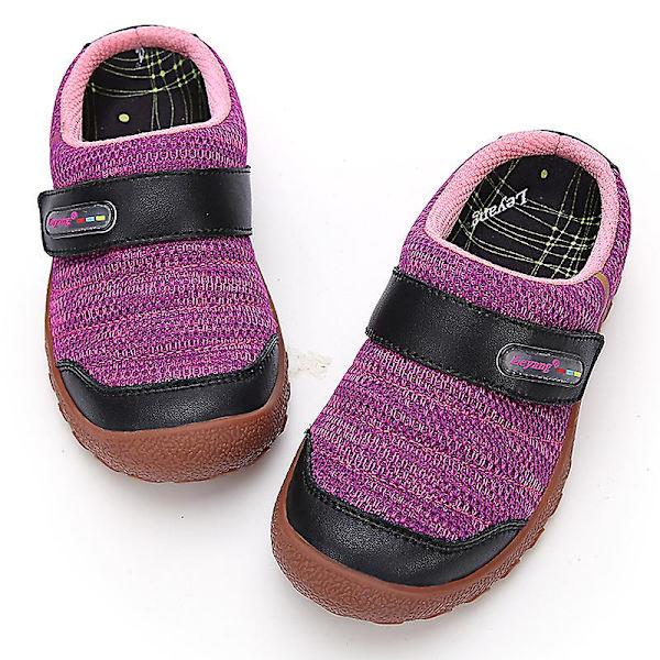 Flickor Closed Toe Tofflor Casual Daily Flats Backless slides Purple EU 29.5