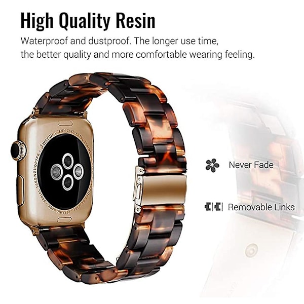 Kompatibel med watch 38-40mm / 42-44mm Series 5/4/3/2/1 Tortoiseshell 42  44mm