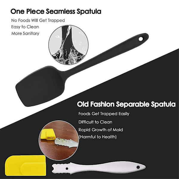 600f hög värmebeständig silikon set, sömlös design BLACK