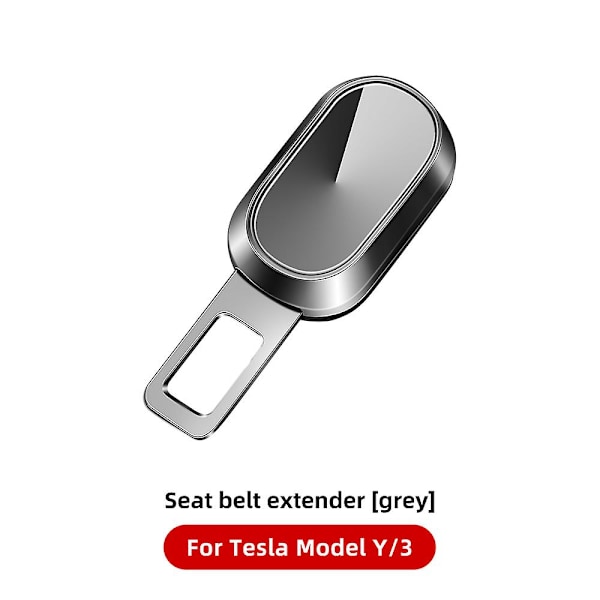 Yz För Tesla Model 3 Model Y Model X Model S Biltillbehör för säkerhetsbältesförlängare Grey