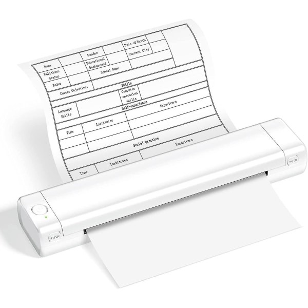 M08f A4 trådlös thermal skrivare Bärbar Handhållen Bluetooth Mini Personlig hemmakontorsskrivare Hd-utskrift Behöver inte använda bläck M08F A4 Printer-E