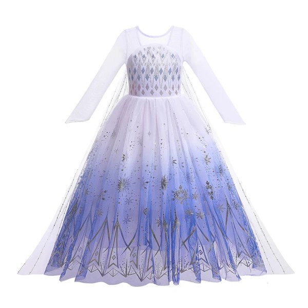 Disney Frozen Elsa Anna Prinsessklänning Flickor Halloween Karneval Kläder Fest Barn Cosplay Snödrottning Barn Outfit Kostym Elsa 12 3T (Size 110)