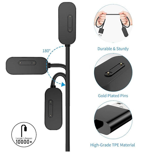 Smartwatch-laddare kompatibel med Xplora X4/x5, magnetisk ersättning för USB laddarkabel Tillbehör Passar till Xplora X5 Play White 2 Pcs
