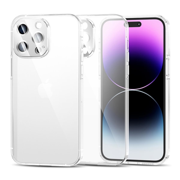 För Iphone 13 Pro Kristallklart cover Hybrid Tpu+pc Drop Protection Phone case med kameralinsskydd Transparent